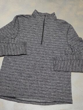 lululemon athletica Men's Charcoal Heather Surge Warm Half-Zip Sweater
